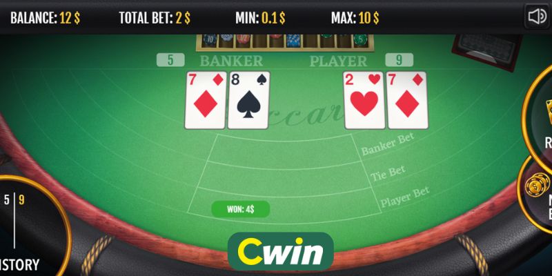 Cách trải nghiệm game bài Baccarat Cwin chi tiết