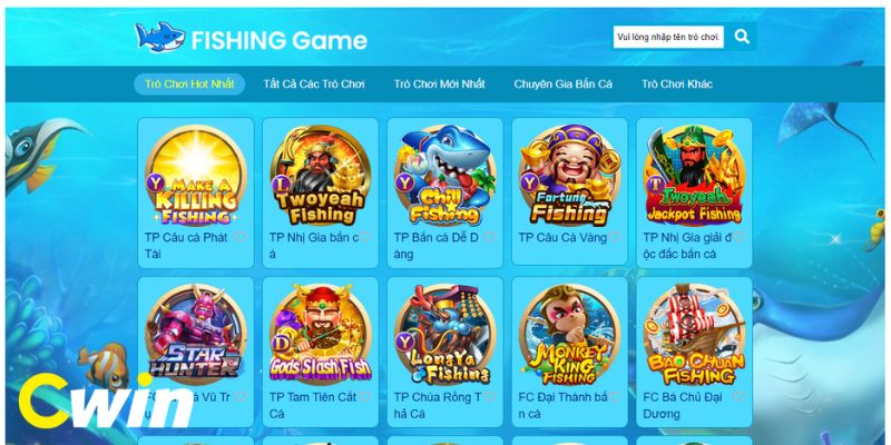 Tiêu chí để lựa chọn top game bắn cá tại nhà cái CWIN